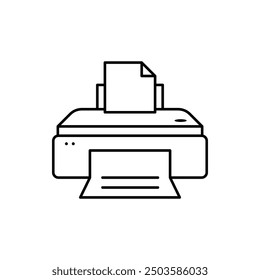 Printer line Icon Vector Design Template