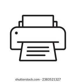 Printer line icon vector illustration