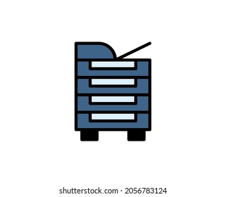 Printer line icon. Vector symbol in trendy flat style on white background. Office sing for design.