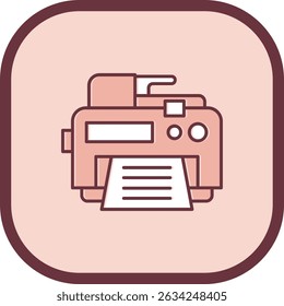 Design de ícone de vetor de linha de impressora
