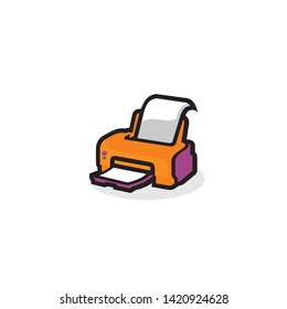 Printer Lineal Color icon 3D modern