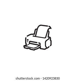 Printer Lineal icon 3D modern 