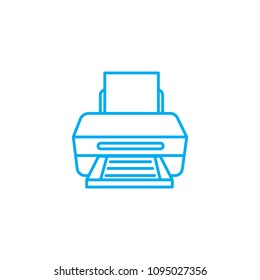 Printer linear icon concept. Printer line vector sign, symbol, illustration.