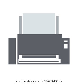 Printer Machine Colored Icon Vector Illustration