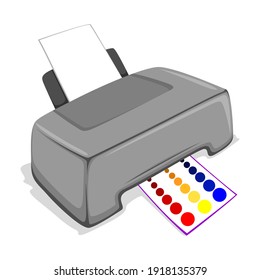 Printer Machine Iconic Vector isolated on White Background