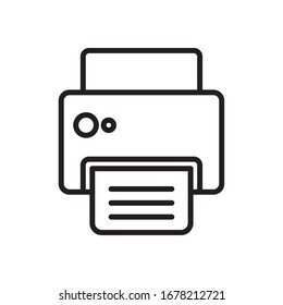 printer machine line style icon vector illustration design