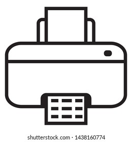 printer machine line vector icon design