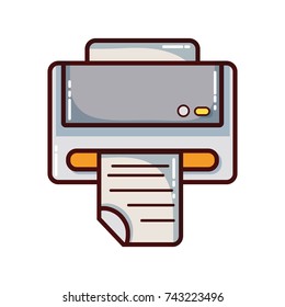 printer machine technology with business document