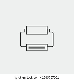 printer machine vector icon flat isolated sign
