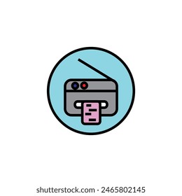 printer machine vector type icon