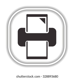 printer.  Modern design flat style icon