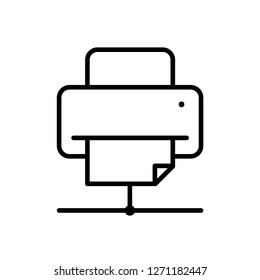 printer network icon vector template