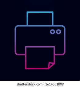 Printer nolan icon. Simple thin line, outline vector of web icons for ui and ux, website or mobile application