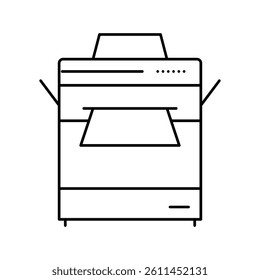 printer office device line icon vector. printer office device sign. isolated contour symbol black illustration