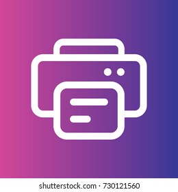 Printer outline icon illustration isolated vector sign symbol