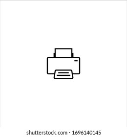Printer outline icon illustration- Vector