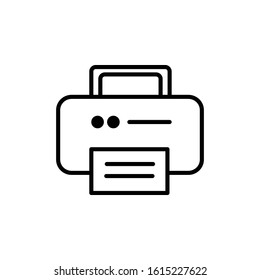 Printer with outline icon vector illustration logo template for many purpose.Isolate on white background