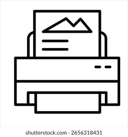 Vektorgrafik des Druckerumrisssymbols