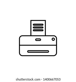Printer outline icon vector. linear style sign for mobile concept and web design. Printing printer simple line vector icon. Symbol, logo illustration. Pixel perfect vector graphic