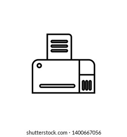 Printer outline icon vector. linear style sign for mobile concept and web design. Printing printer simple line vector icon. Symbol, logo illustration. Pixel perfect vector graphic