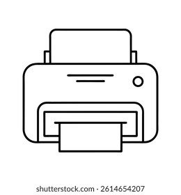 Printer Outline Vector Line Art Illustration

