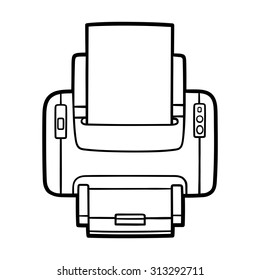 printer in outlines