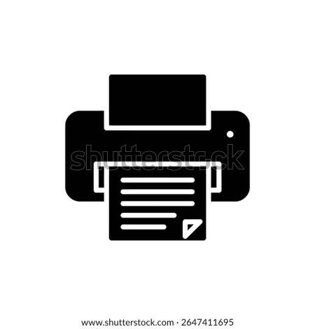 Printer with paper ejecting icon for office and document tasks