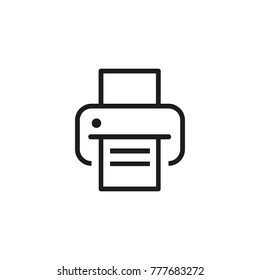 Printer with paper icon