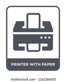 Printer Paper Icon Vector On White Stock Vector (Royalty Free ...