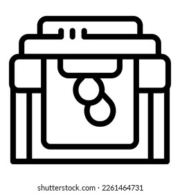 Printer plotter icon outline vector. Print machine. Format copy