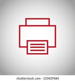 Printer Print Device symbol icon. Vector pictogram
