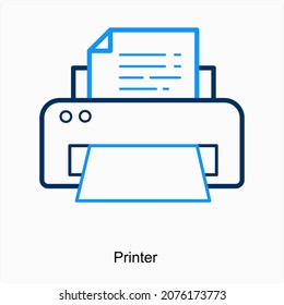 Printer or Print Icon Concept