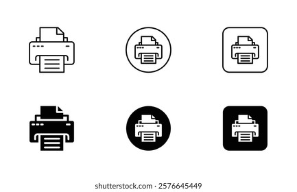 Printer, print, printing, printers, ink, paper, electronics, Outline signs and more, perfect for websites, apps, and print projects; these scalable icons are fully customizable for print.