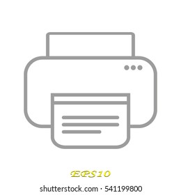 printer, printing, icon, vector illustration EPS 10