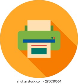 Printer, printing machine, digital printer icon vector image. Can also be used for printing, office equipment and copying. Suitable for web apps, mobile apps and print media 