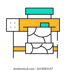 printer for printing on fabric line icon vector. printer for printing on fabric sign. isolated symbol illustration