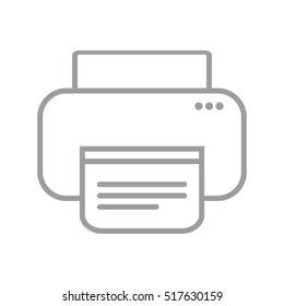 the printer is printing, vector icon, eps10