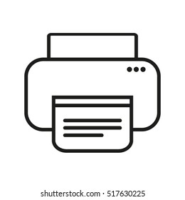 the printer is printing, vector icon, eps10