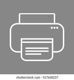 the printer is printing, vector icon, eps10