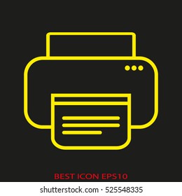 the printer is printing, vector icon, eps10