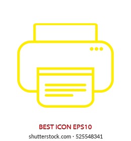 the printer is printing, vector icon, eps10