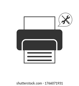 printer repair flat icons composition. Computer repair flat icons. eps 10