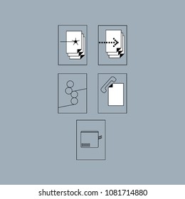 Printer sign - vector illustration