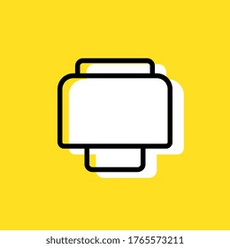 Printer simple vector icon illustration