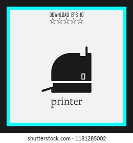 printer sketch vector icon