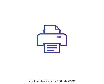 printer symbol icon. pixel perfect electric print outline line style template vector illustration