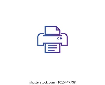 printer symbol icon. pixel perfect electric print outline line style template vector illustration