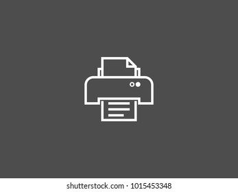 printer symbol icon. pixel perfect electric print outline line style template vector illustration