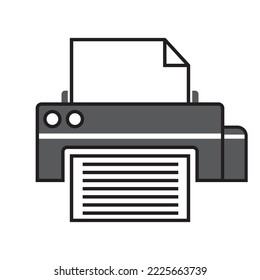 ilustración vectorial de símbolo de impresora