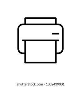 Icono de tecnología de impresora. Línea simple, contorno de elementos vectoriales de iconos de accesorios de gabinete para ui y ux, sitio web o aplicación móvil